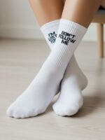 Don't Follow Me I'm Lost Too Yazılı Tenis Çorap