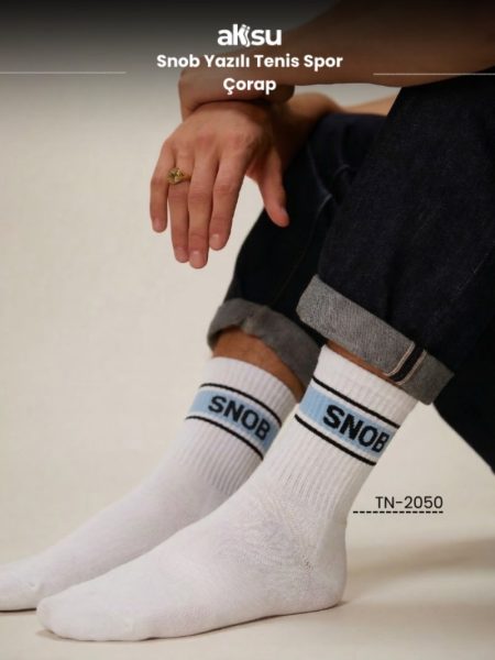 Snob Yazılı Tenis Spor Çorap